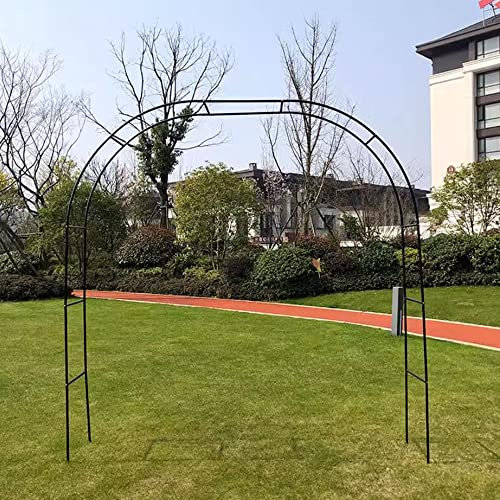 KADEUX Witterungsbeständig Gartenbogen, Rankhilfe Rosenbogen Rankgitter Aus Metall, 180X240cm/235X240cm Torbogen Rankbogen, Gartenlaube Spalier Bogen Für Kletterpflanzen, Clematis (Size : 235X240X40c