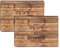 BBQ Tischsets mit Teflon-Fleckschutzausrüstung 2er-Set Steakhouse Holz 30 x 43 cm Anti-Rutsch Rückseite