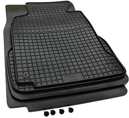 kfz-premiumteile24 Premium Gummimatten Kompatibel mit 5er + M5 (E39) Baujahr 1996-05/2003 Fußmatten Allwetter Gummi Automatten 100% Passgenau Premium Qualität Schwarz 4-teilig