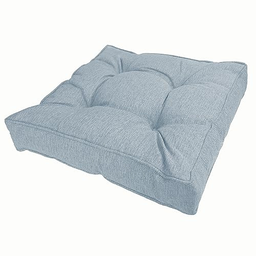 POKAR Loungekissen Sitzkissen Sitzauflagen Stuhl Stuhlkissen für Stuhl Rattanmöbel Gartenmöbel Kissen Outdoor Sitzpolster Lounge Polster 40x40x10 cm, Blau