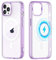 Yoedge Magnetica Cover per iPhone 15 Pro Compatibile con MagSafe 6,1, Trasparente Custodia con Magneti Sottile Morbida Silicone TPU e PC Back Antiurto Protettiva Case per iPhone 15 Pro, Viola