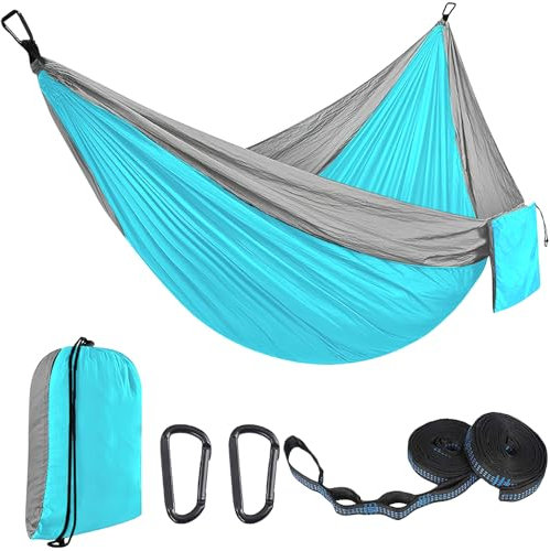 EDWINENE Camping Hängematte für Mehrpersonen, Hammock Ultraleicht Bragbare, Belastbarkeit bis 300 kg(300 x 200 cm), Haengematte mit Reisetasche für Outdoor, Indoor, Strand, Camping