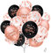 Palloncini di compleanno per donne e ragazze, colore nero oro rosa, palloncini per feste di compleanno, decorazioni per ragazze, palloncini di buon compleanno, 30 cm, confezione da 12 e 8 palloncini