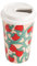 COEAZY Flower Vase Hand Drawn Illustration Ceramic Vase Unique Aesthetic Strawberry Vase Home Decor