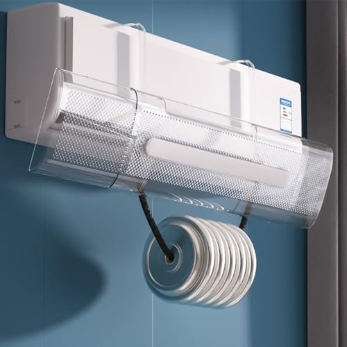 HJYryhyfddply Klimaanlage Split Windabweiser– Der in Länge Und Winkel Verstellbare Abweiser for Klimaanlagen Unterstützt die Luftzirkulation Beim Kühlen/Heizen, Leitet den Wind Ab Und Richtet Ihn Aus