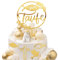 BETESSIN 5pcs Taufe Cake Topper Zur Taufe Tortendeo Acryl Gold Kuchen Topper Kreuz Fisch Taube Kommunion Cupcake Topper Mädchen Junge Tortenstecker Babyshower Kuchen Dekoration