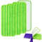Balais Serpillières Reutilisable Compatible avec Swiffer WetJet,Tampon à Vadrouille Lavables Têtes de Rechange Microfibres pour Nettoyer (Vert)