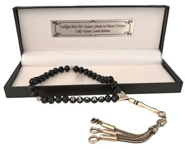 Personalisierter Tesbih mit Namen - Emotionales Geschenk für Männer & Frauen - Handgefertigt Handmade Germany - Premium Geschenk mit Box - Individuelles Unikat Anfertigung mit Wunschnamen