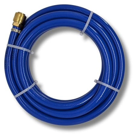 Lumonic 5m Druckluftschlauch mit Schnellkupplung I 13mm I fertig konfektioniert I flexibel, abriebfest und gewebeverstärkt I PVC Druckluftverlängerung I Dose & Stecker