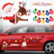 23 Stück Auto Aufkleber Weihnachten Reflektierend Sticker, Weihnachtsmann Glühbirnen Magnete Weihnachtsdeko Auto Dekoration Stickers Kühlschrank Deko Weihnachtslicht Magnet Set für Briefkasten Garage