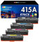 GPC IMAGE 415A Toner (Mit Chip) Kompatible für HP 415A Toner für HP 415A W2030A W2030X Color Laserjet Pro MFP M479fdw M479fdn M479fnw M479dw M479 M454dn M454dw (4er-Pack, Schwarz Cyan Gelb Magenta)