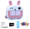ANNJUC Mini appareil photo reflex numérique pour enfants - Imprimante à papier thermique - WiFi - 4K 1080P - Vidéo HD - Rose