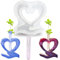 Tuxuzal Stampo in silicone a forma di cuore, per resina epossidica, fai da te, con provetta, in silicone, con mani, per decorazioni in gesso, artigianato in resina, vasi idroponici, regalo romantico