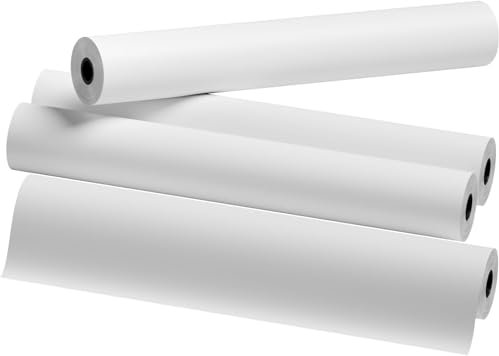 TATTMUSE Papier thermique, A4, 4 Volumes, 100 Feuilles, 200g, 210x297mm, Compatible avec Toutes Les Imprimantes Thermiques Portables A4, Sans BPA ni BPS - Blanc