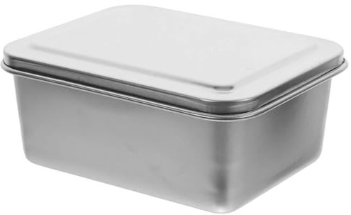 Edelstahl Kuchen Pan Pfannen Mit Deckel Antihaft Backen Rechteck Pfannen Cookie Container