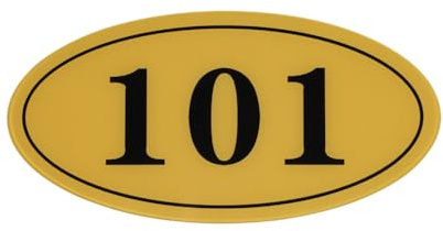Customized House Numbers Plaques Sign Acrylic Plaque Personalized Home Address Modern Horizontal Door Number Stick on Room Numbers Plate for Outside Mailbox Office Hotel Classroom (Style 2)