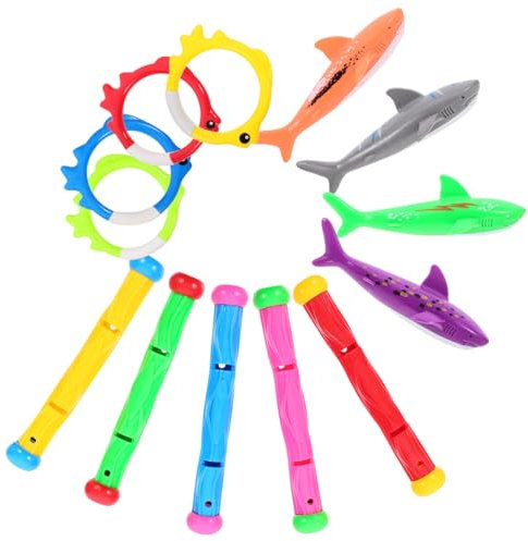 BESPORTBLE Juguetes De Natación para Bucear Conjunto Verano para Piscina Incluye Anillos De Buceo y Palos De Buceo Adolescentes Piscina Al Aire