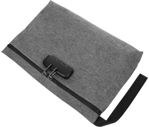 GANAZONO Combination Lock Storage Bag for Men Grey Secure Locking Mechanism for Keeping Keys Phone and Cash Safe During Outdoor Activities and Business Travel
