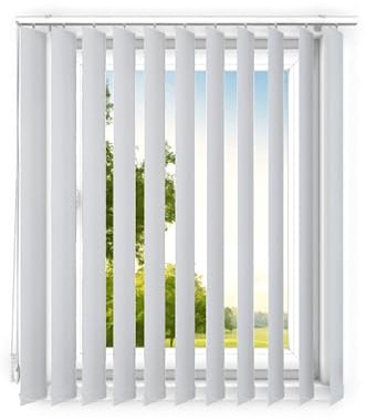 time4blinds - Lamellenanlage Verdunkelungslamellen Lamellenvorhang Vertikaljalousie Vertikalanlage Raumverdunkelnd 100% Komplettset Vertikaljalousie Schiebevorhang - 100x160 cm - Hellgrau