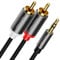 deleyCON 15m Klinke zu Cinch RCA Kabel 3,5mm Audiokabel Wandler Kabel Handy und Smartphone an HiFi-Receiver 3,5mm AUX Klinke auf Cinch Stecker (Extra Dünn & Flexibel)