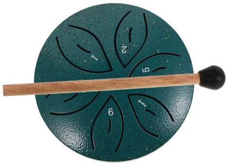 HANABASS Mini Ethereal Drum Steel Tongue Drum Percussion Instrument for Boys and Girls Outdoor Rain Music Meditation Yoga Practice