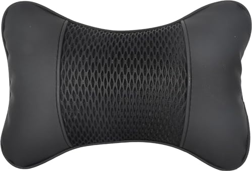 2 Stück Auto Nackenkissen Kopfstütze für Skoda Kodiaq I Scout 2017-2021, Ergonomische Nackenstütze Auto mit Memory Foam PU-Leder Autositz Kopfkissen,Black