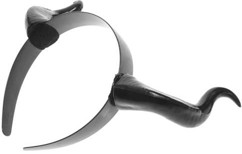 Haarreif mit Ochsenhorn Kopfschmuck aus Kunststoff Schwarz | Kostümparty und Feier, 1 Stück, Kreative Form mit Feinen Details, für Altersgruppen