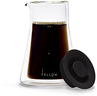 Fellow Stagg | Caraffa da caffè a doppia parete | Contenitore per versare a mano il caffè, decanter in vetro borosilicato soffiato a mano, caraffa trasparente da 600 ml