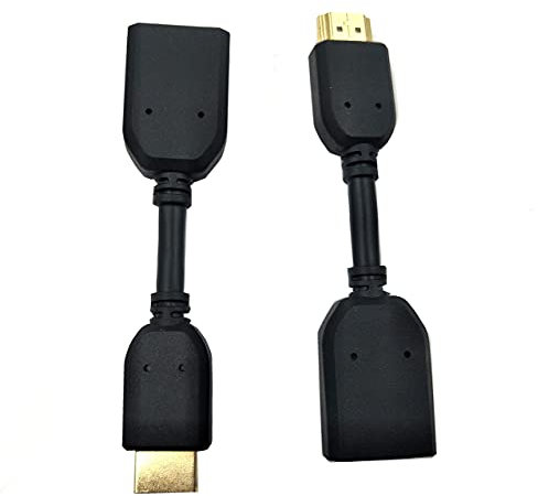 Duttek 2 pack HDMI Adapter Cable, Any Extension Angle Gold Plated HDMI Male to Female Adapter Converter Cable For TV Stick, Roku Stick and so on