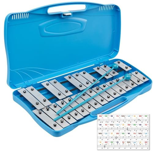 Chrom-Glockenspiel ffalstaff 25 Platten (Koffer blau)
