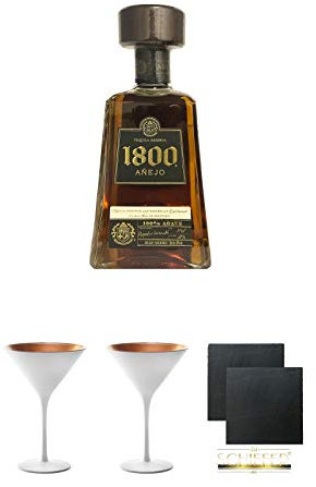1800 Jose Cuervo Tequila Anejo 0,7 Liter + Geschenkset