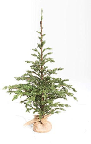 XONE Pinetto PE Effetto Real Touch 90cm | Mini Albero di Natale Artificiale con Base in Juta