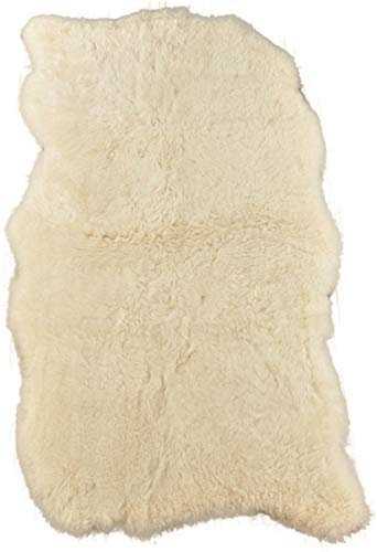 generisch ÖKO Island LAMMFELL Teppich Creme Weiss CA. 200 x 115 cm Fell Teppich KURZWOLLIG AUS 4 Island LAMMFELLEN VON KUHFELLE ONLINE