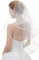 Snowtain Schleier Ivory Kurz,Hochzeitsschleier Kurz Brautschleier,Elegante Braut Tüll mit Kamm schleier braut Hochzeit Kurzer Schleier für JGA Junggesellinnenabschied Hochzeit Schleier Hen Party.