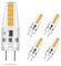 ELINKUME 5X G4 LED Lampen,2W G4 LED Birnen,Ersatz für 20W Halogenlampen,206LM AC12V Glühlampen kein Flackern,LED Stifsockellampen,Warmweiß 3000K