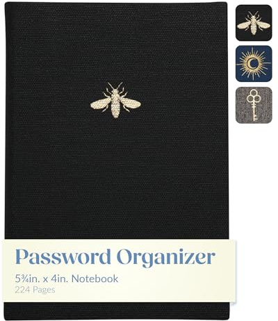 Eccolo Passwortbuch mit alphabetischen Registerkarten, diskretes Computer- und Webseiten-Login-Passwortbuch und Organizer, Hardcover-Tagebuch, Notizbuch im Taschenformat, für den täglichen Gebrauch