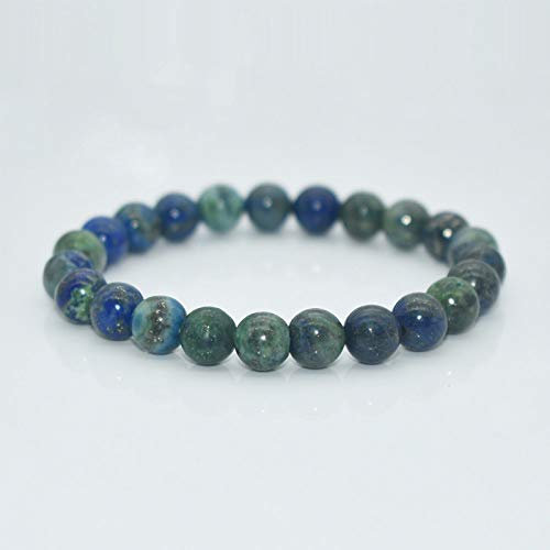Stein Armband,Naturstein Armreif 7 Chakra 8 Mm Lapislazuli Malachit Perlen Charme Bracelets Für Angst Männer Mädchen Paar Weihnachten Geschenk Schmuck