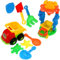 HAC24 10tlg. Sandspielzeug Set Sandkasten Spielzeug Strandspielzeug Formen Schaufel Sand Strand Kipper Lader
