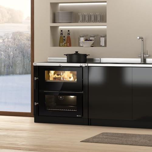 La Nordica Küchenofen Verona XXL Anthrazit/A+ Freistehend, Holz, 7,5 kW, 68 Liter, Eiche, Gußeisen, Küchenherd
