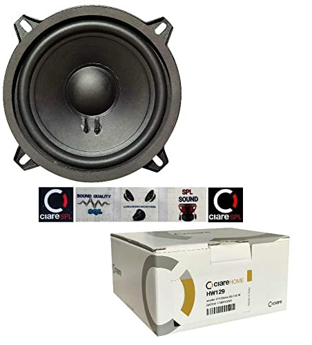 1 CIARE HW129 HW 129 altoparlante diffusore woofer da 13,00 cm 130 mm 5 di diametro da 50 watt rms 150 watt max 8 ohm sospensione in gomma, 1 pezzo + 5 adesivi omaggio