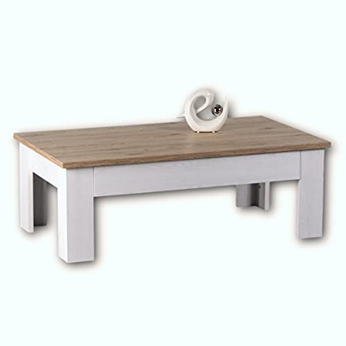 moebel-dich-auf Couchtisch Wohnzimmertisch Elegance in Sibiu-Lärche Nb. im Landhausstil mit Schublade 115 cm breit