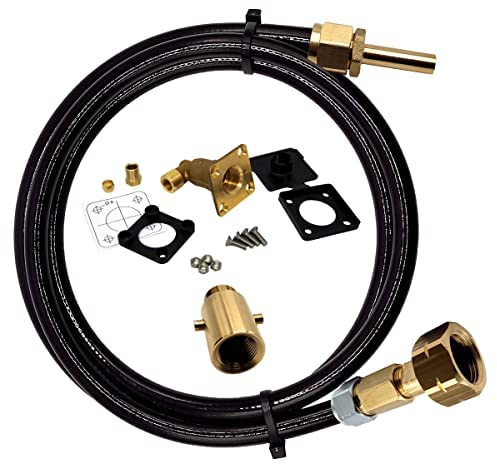 Gomet LPG GPL europäisches Gasflaschen-Nachfüllset mit jedem LPG-Adapter, ACME Dish EURONOZZLE Bajonett und Rückschlagventil-Füllstelle (3 Meter)