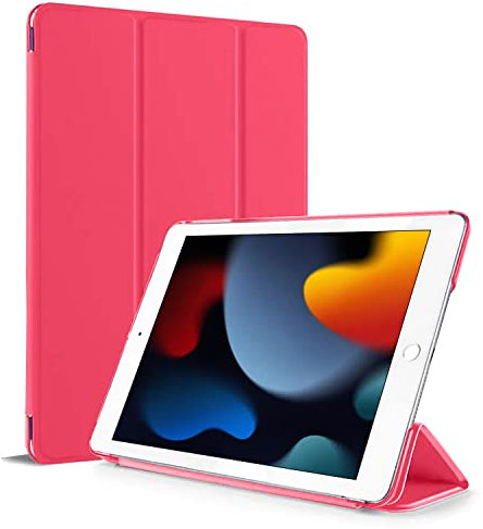 For Apple iPad 10.2 inch 9th/ 8th/ 7th Generation, Smart Magnetic Stand Case, Leather Cover with Magnetic Closure, Anti-Scratch and Lightweight Case (2021/2020/2019) (Pink)
