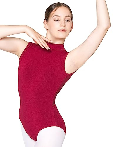 tanzmuster Ballett Trikot Damen ärmellos - Hilda - Baumwolle - Bustier - geraffter Ausschnitt - - Tanz Body - Ballettkleidung für Erwachsene