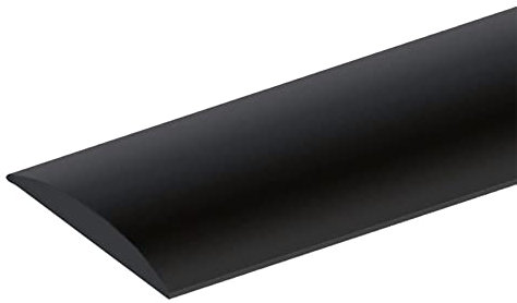 Bande de Transition 7.6cm Large Bande de Seuil Autoadhésive PVC Barre de Seuil Baguette Seuil de Porte Barre de Sol Profilé de Transition Joindre Espaces de Sol,2M Noir