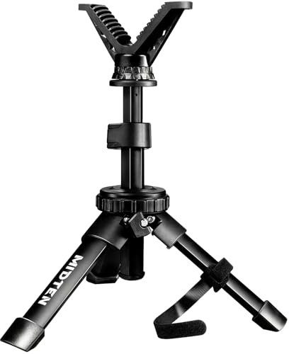 MidTen Soporte portátil para rifle de tiro para rango, soporte de banco ligero con soporte de yugo en V de rotación de 360 grados (7.5-15 pulgadas)
