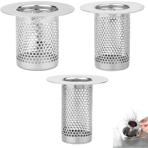 3Pcs Shower Drain Cover Sink Strainer, For Bathroom Shower Bathtub Kitchen Sink Easy To Install And Clean