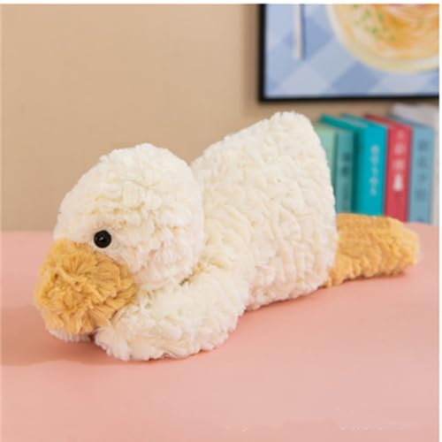 OUKEYI Ente Plüschtiere - weiche weiße Ente Plüschkissen und Geschenke für Kinder an Weihnachten, Valentinstag