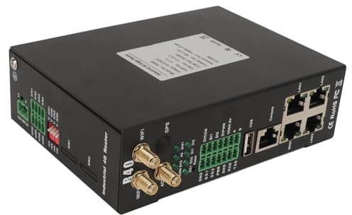 Router VPN 4G Edge, Funzione Plug and Play Gate, Router Cellulare da 300 Mbps, Alimentato da POE per Ufficio e Casa (Spina UE 4GL‑E)