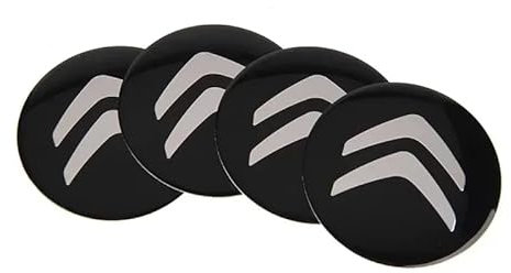 XTZYGLFD 4 Pack de Autocollants D'enjoliveurs de Roue pour Citroen C1 C4 C3 C5 C8,Autocollants de Roue, Cache-moyeu de Roue, Autocollant de Couvrejante de Pneu,Black